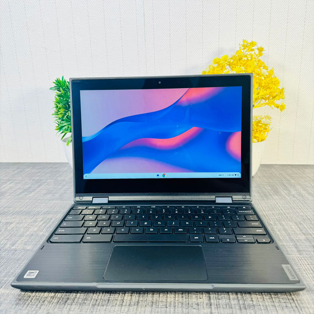 Lenovo | ChromeBook 300E (2nd Gen) | 4GB RAM | 128GB Storage | 11.6″ Display | | Touch Screen | 2029 Updateable | 360 Rotatable | Playstore Supported